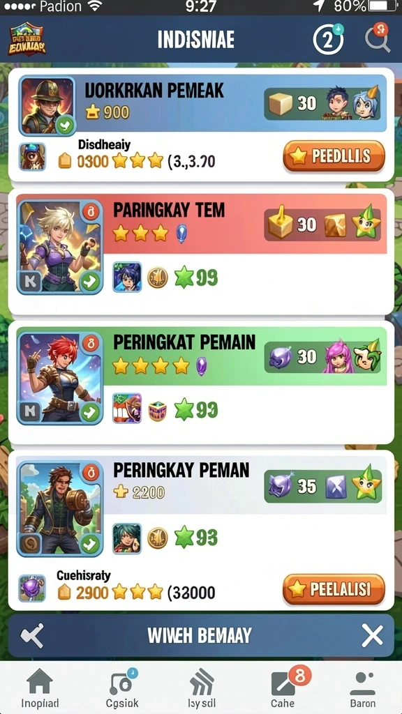 danagame - Tampilan antarmuka utama yang menarik dan mudah dinavigasi.