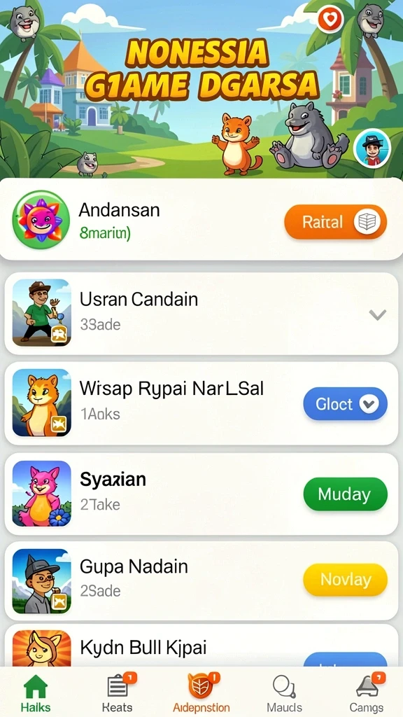 ut77 - Tampilan menu utama UT77 yang menarik dan user-friendly.